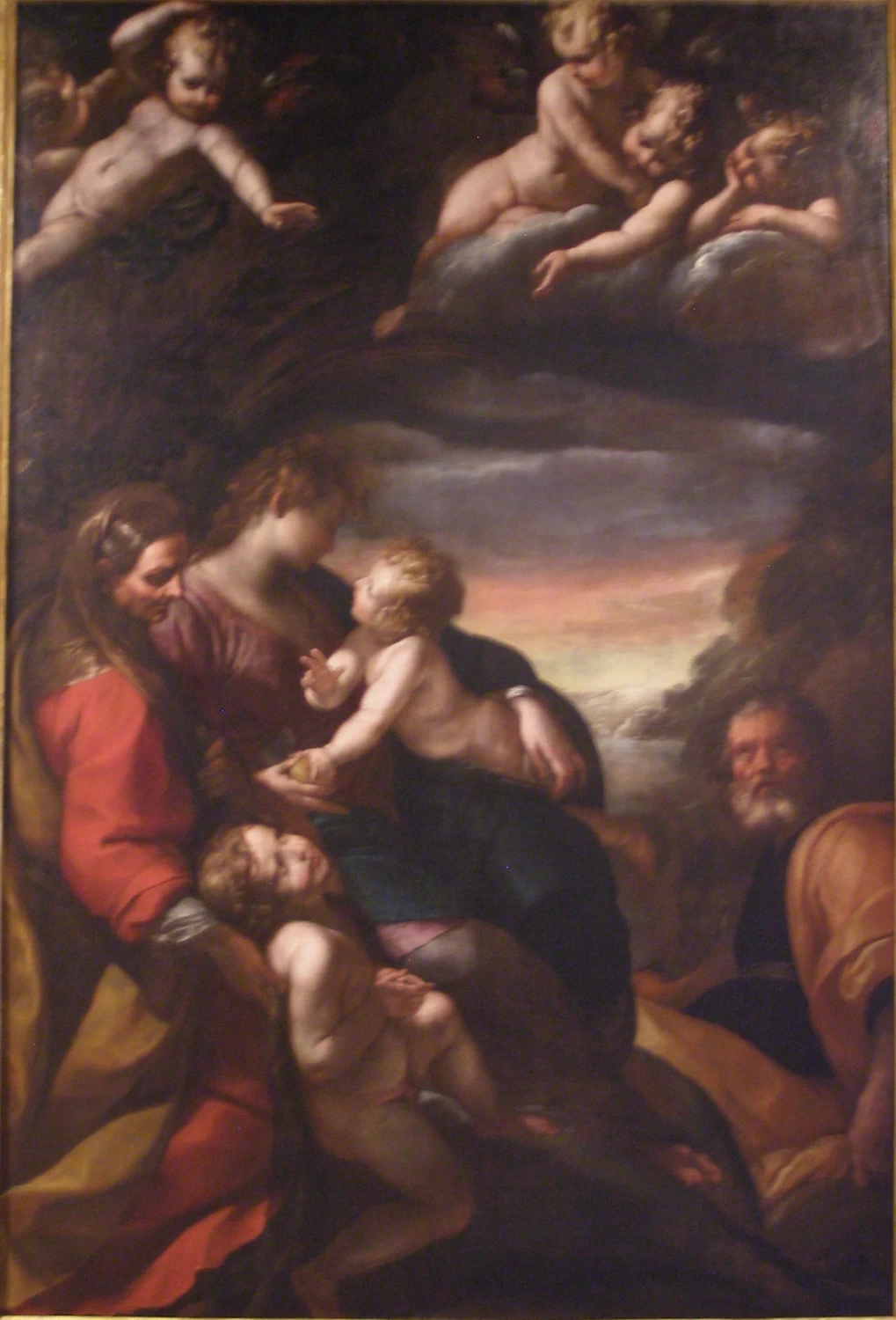  134-Sacra Famiglia con San Giovanni e Santa Elisabetta - Musei di Strada Nuova, Palazzo Rosso, Genova 